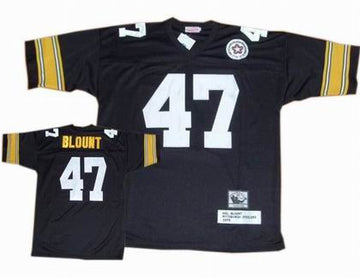 Mel Blount Pittsburgh Steelers black Throwback jersey