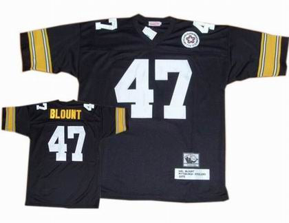 Mel Blount Pittsburgh Steelers black Throwback jersey