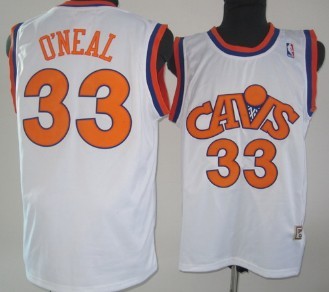 Shaquille O'neal CavFanatic Cleveland Cavaliers white Throwback jersey