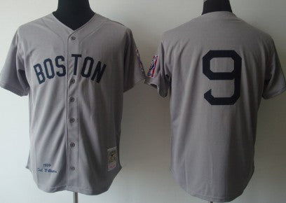 Ted Williams Boston Red Sox gray Throwback jersey