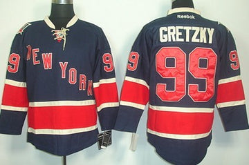Wayne Gretzky New York Rangers navy Third jersey