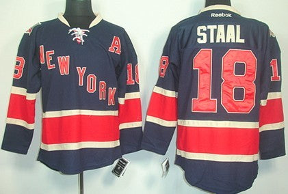 Marc Staal New York Rangers navy jersey