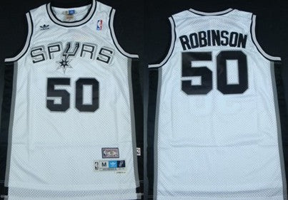 David Robinson San Antonio Spurs white Throwback jersey