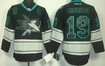 Joe Thornton San Jose Sharks black jersey