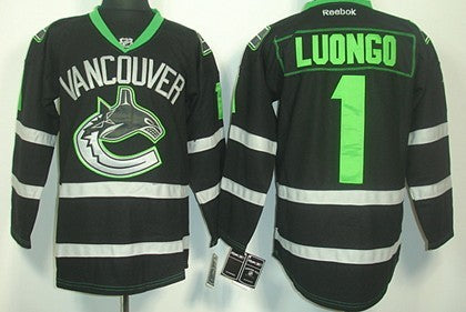 Roberto Luongo Vancouver Canucks black jersey