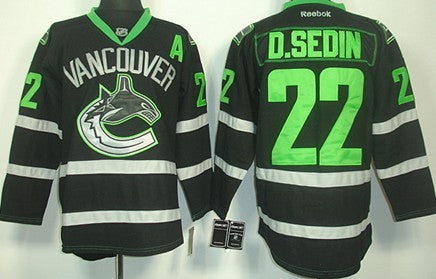 Daniel Sedin Vancouver Canucks black jersey