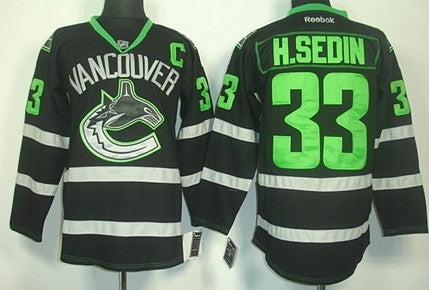 Henrik Sedin Vancouver Canucks black jersey