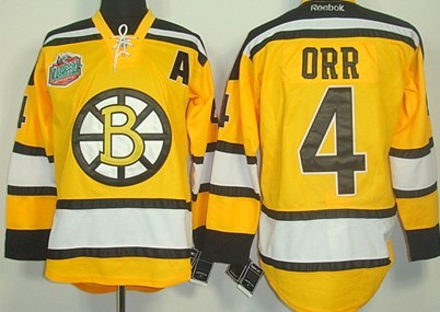 Bobby Orr Boston Bruins yellow jersey