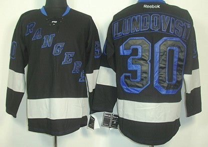 Henrik Lundqvist New York Rangers black jersey