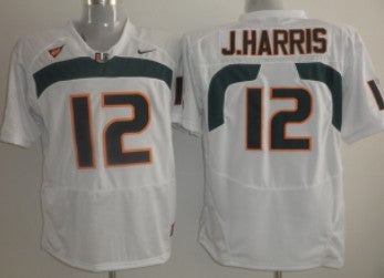 Jacory Harris Miami Hurricanes white jersey