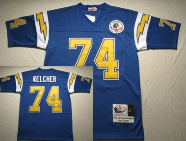 Louie Kelcher Los Angeles Chargers navy Throwback jersey