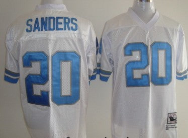 Barry Sanders Detroit Lions white Throwback jersey