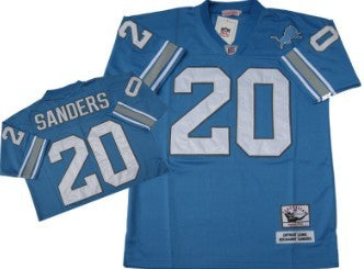 Barry Sanders Detroit Lions blue Throwback jersey
