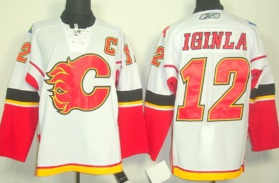 Jarome Iginla Calgary Flames white jersey