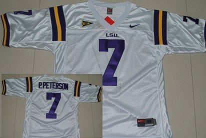 Patrick Peterson LSU Tigers white jersey