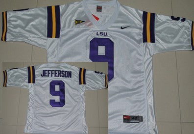 Jordan Jefferson LSU Tigers white jersey