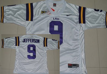 Jordan Jefferson LSU Tigers white jersey