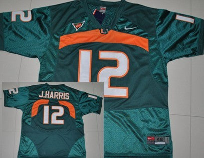 Jacory Harris Miami Hurricanes green jersey