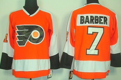 Bill Barber Philadelphia Flyers orange Throwback jersey