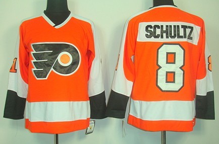 Dave Schultz Philadelphia Flyers orange Throwback jersey