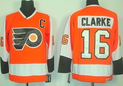 Bobby Clarke Philadelphia Flyers orange Throwback jersey