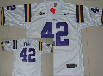 Michael Ford LSU Tigers white jersey