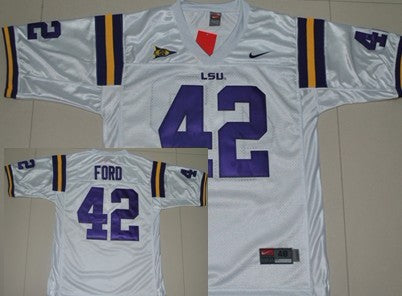 Michael Ford LSU Tigers white jersey