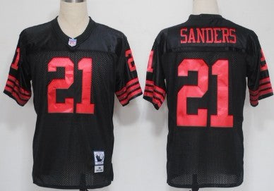 Deion Sanders San Francisco 49ers black Throwback jersey