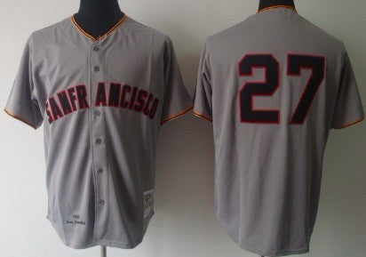 Juan Marichal San Francisco Giants gray Throwback jersey