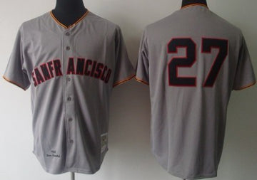 Juan Marichal San Francisco Giants gray Throwback jersey