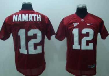 Namath Alabama Crimson Tide red jersey