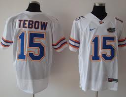 Tebow Florida Gators white jersey