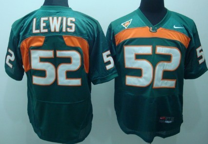 Lewis Miami Hurricanes green jersey