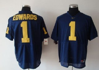 Edwards Michigan Wolverines navy jersey