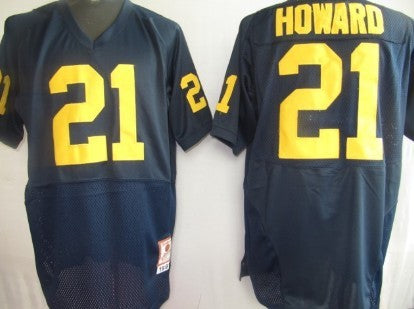 Howard Michigan Wolverines navy jersey