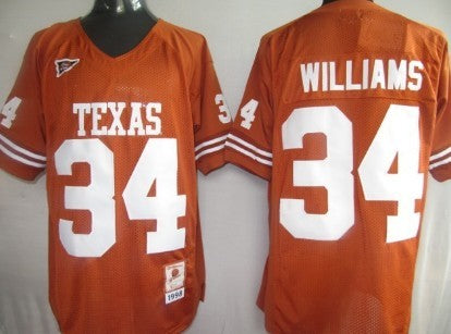 Williams Texas Longhorns orange jersey