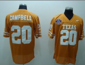 Campbell Texas Longhorns orange jersey