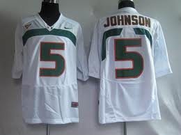 Johnson Miami Hurricanes white jersey