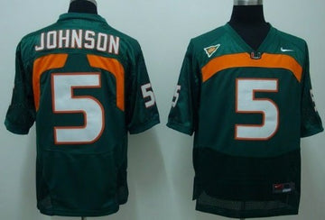 Johnson Miami Hurricanes green jersey