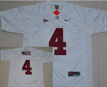 Marquis Maze Alabama Crimson Tide white jersey