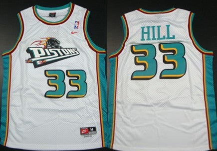 Grant Hill Detroit Pistons white Throwback jersey