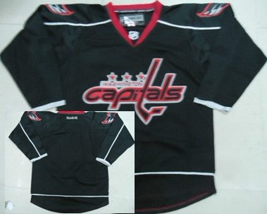 Custom Washington Capitals black jersey