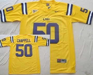 Joey Crappell LSU Tigers yellow jersey