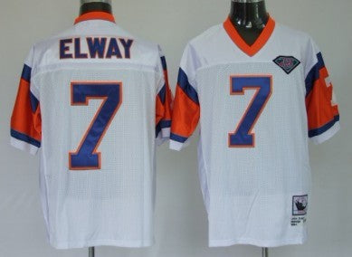 John Elway Denver Broncos white Throwback jersey