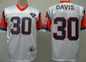 Terrell Davis Denver Broncos white Throwback jersey