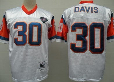 Terrell Davis Denver Broncos white Throwback jersey