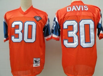Terrell Davis Denver Broncos orange Throwback jersey