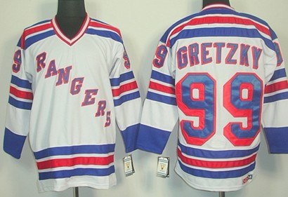 Wayne Gretzky New York Rangers white Throwback jersey