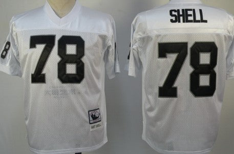 Shell Las Vegas Raiders white Throwback jersey
