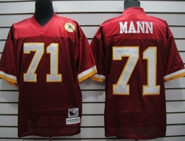 Mann Washington Commanders red Throwback jersey